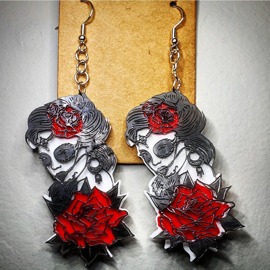 Morbid Rose dangles