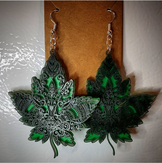 Mandala leaf dangles